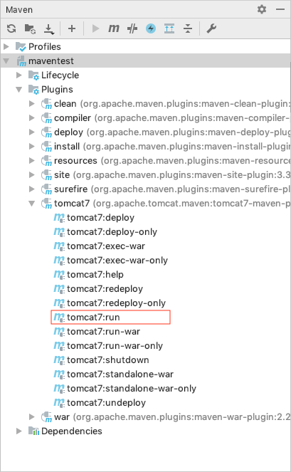Maven-Tomcat-Plugins-run